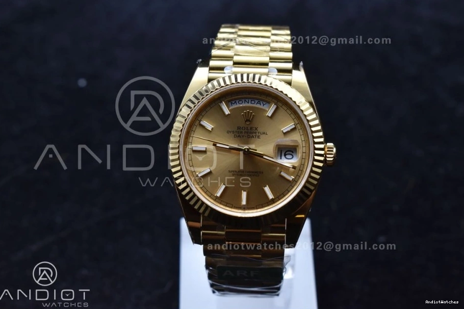 Stick 1:1 Gold Dial Day ARF Best 668 President VR3255 YG On (Gain Weight) Date 228238 Resilient 40 Bracelet Edition 0130